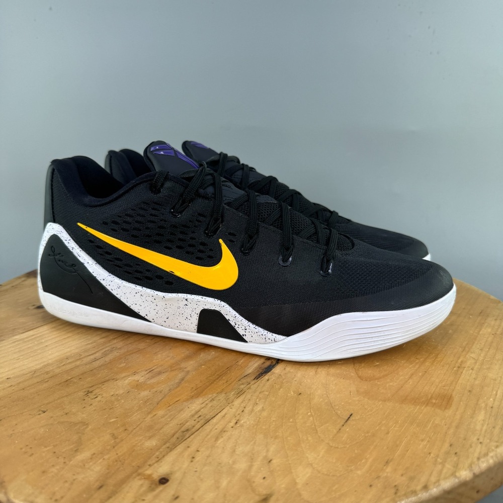 Kobe IX Elite Low EM Protro Men's Size 13 Basketball Shoes Lakers Away Black